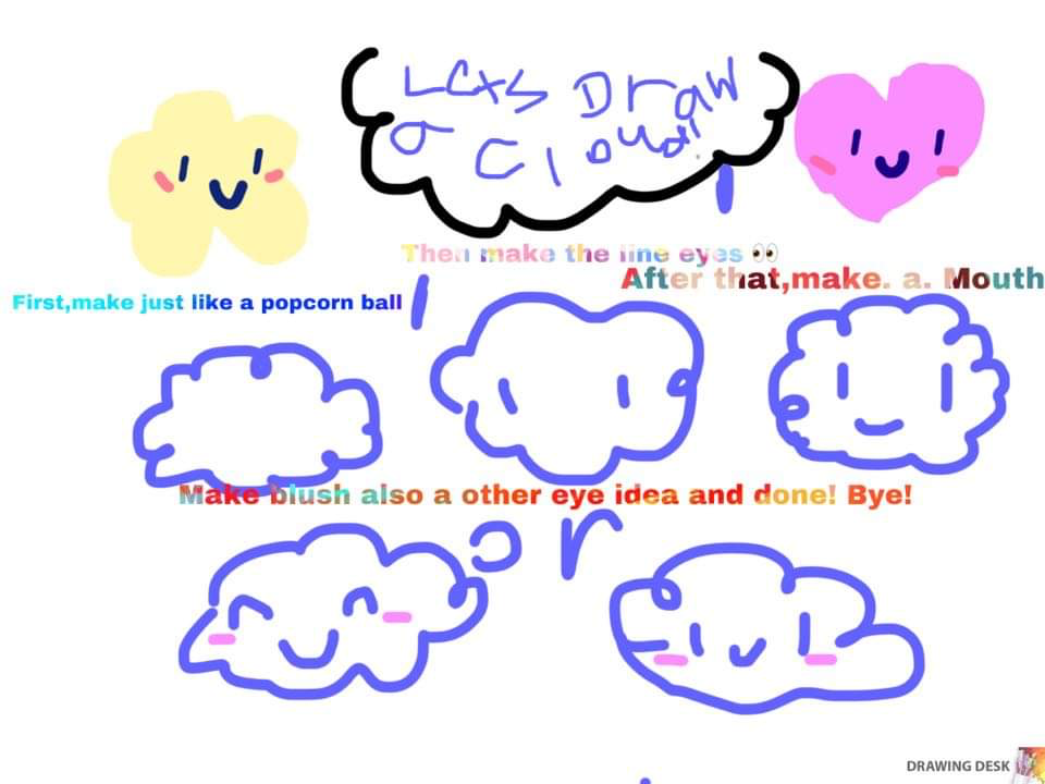 How to draw a cloud guide